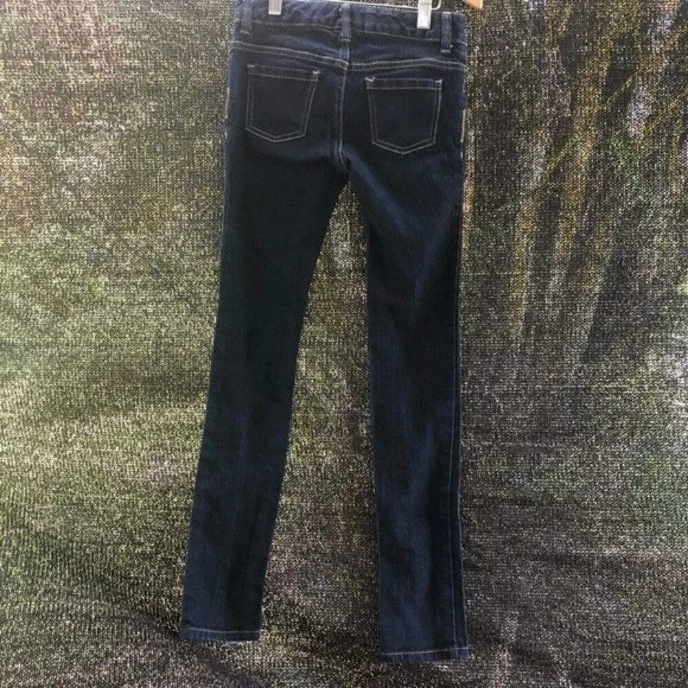 Old Navy Girl's Super Skinny Adjustable Waist Dark Wash Denim Jeans 12 Slim